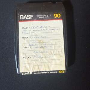 Vintage BASF 90 Performance Series 8-Track Tape - Mixed Rock Compilation